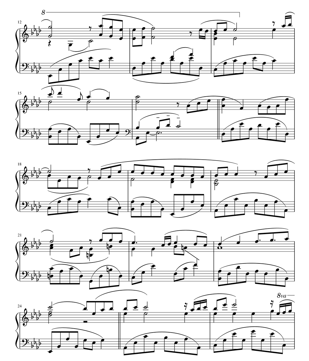 Sheet nhạc Kiss The Rain 2